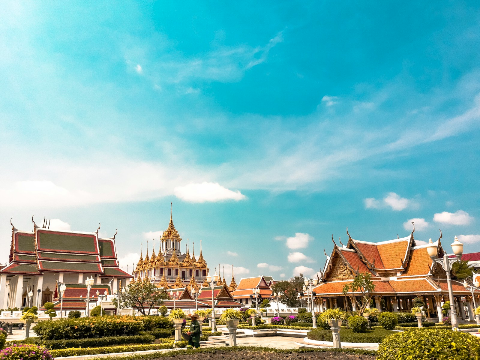 Golden temple architecture in Thailand
