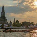 Wat Arun on the Chao Phraya River in Bangkok Thailand